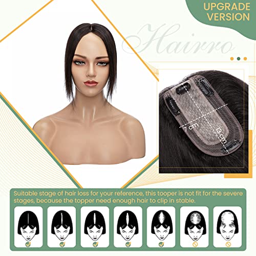 Clip in Hair Topper Human Hair with Silk Base Hairpiece - Image 22