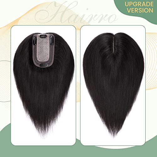 Clip in Hair Topper Human Hair with Silk Base Hairpiece - Image 23