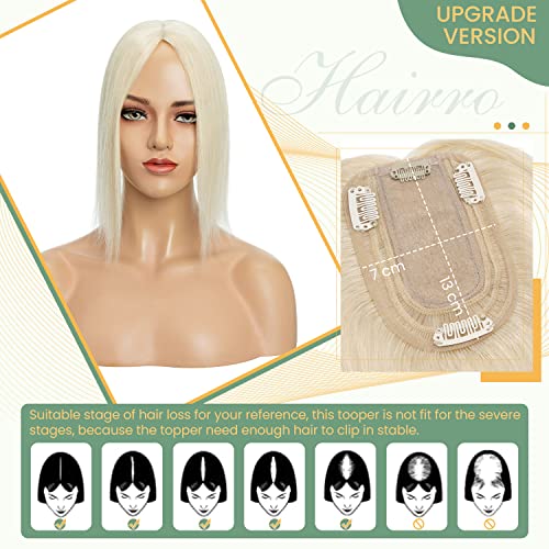 Clip in Hair Topper Human Hair with Silk Base Hairpiece - Image 26