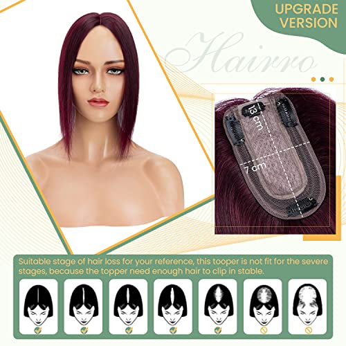Clip in Hair Topper Human Hair with Silk Base Hairpiece - Image 31