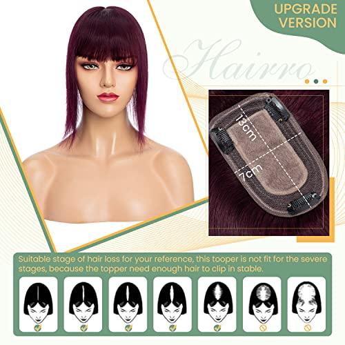 Clip in Hair Topper Human Hair with Silk Base Hairpiece - Image 41