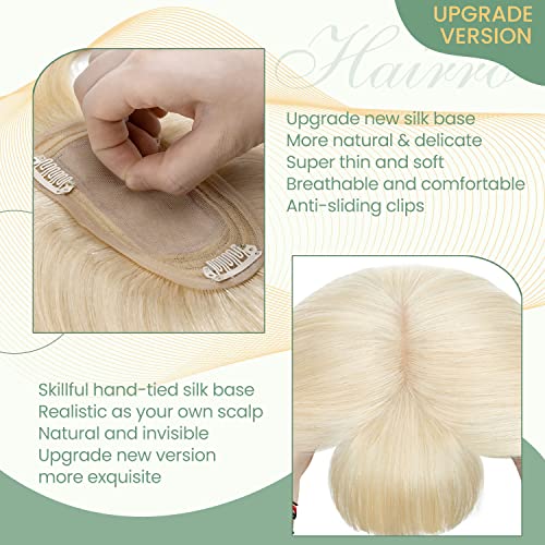 Clip in Hair Topper Human Hair with Silk Base Hairpiece - Image 49