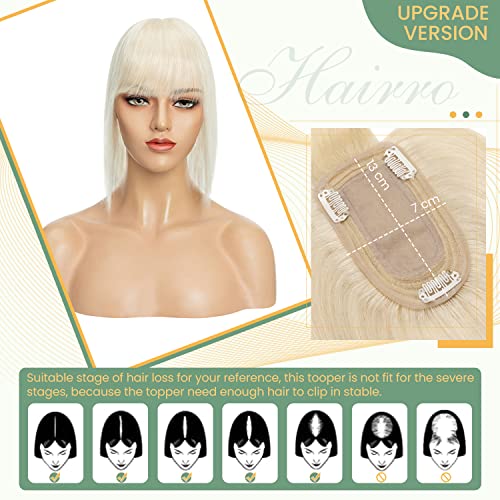Clip in Hair Topper Human Hair with Silk Base Hairpiece - Image 50