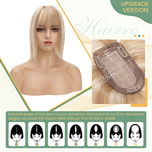 Clip in Hair Topper Human Hair with Silk Base Hairpiece - Image 86