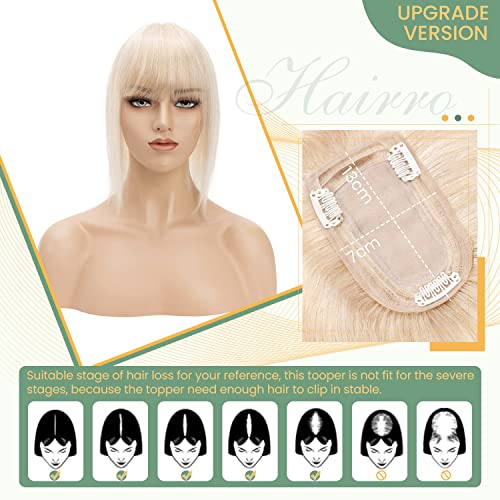 Clip in Hair Topper Human Hair with Silk Base Hairpiece - Image 93