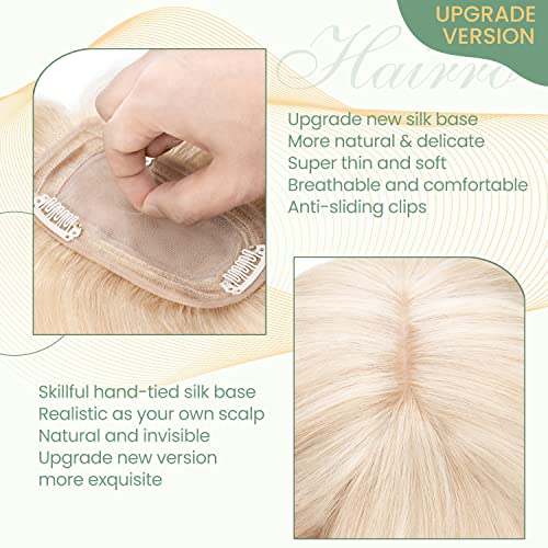 Clip in Hair Topper Human Hair with Silk Base Hairpiece - Image 95