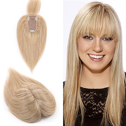 Clip in Hair Topper Human Hair with Silk Base Hairpiece - Image 97