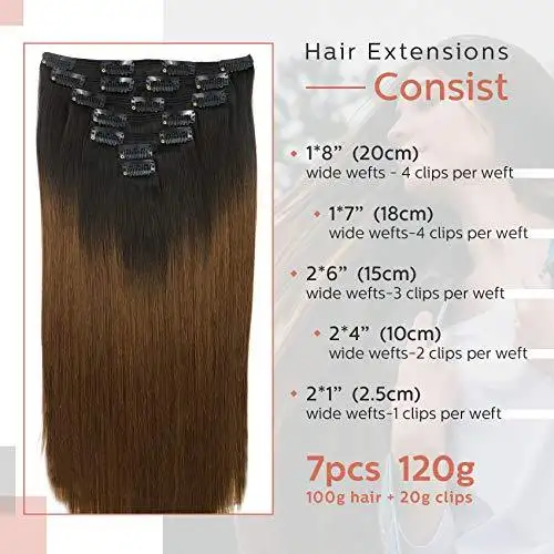 Clip In Human Hair Extensions Thicken Double Weft 9A Brazilian Hair 7pcs - Image 14
