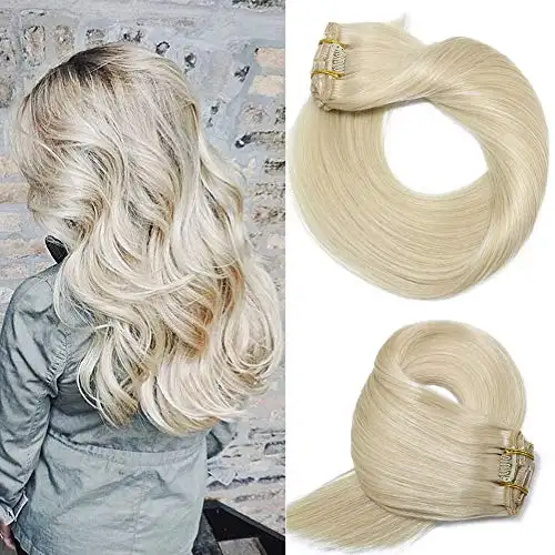 Clip In Human Hair Extensions Thicken Double Weft 9A Brazilian Hair 7pcs - Image 25
