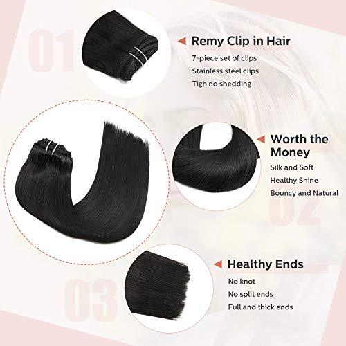 Clip In Human Hair Extensions Thicken Double Weft 9A Brazilian Hair 7pcs - Image 40