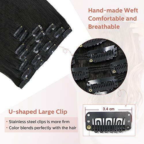 Clip In Human Hair Extensions Thicken Double Weft 9A Brazilian Hair 7pcs - Image 42