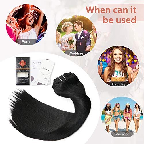 Clip In Human Hair Extensions Thicken Double Weft 9A Brazilian Hair 7pcs - Image 43