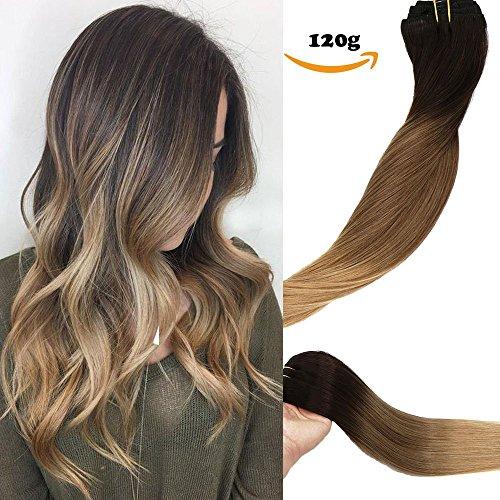 Clip In Human Hair Extensions Thicken Double Weft 9A Brazilian Hair 7pcs - Image 51