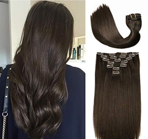 Clip In Human Hair Extensions Thicken Double Weft 9A Brazilian Hair 7pcs - Image 57