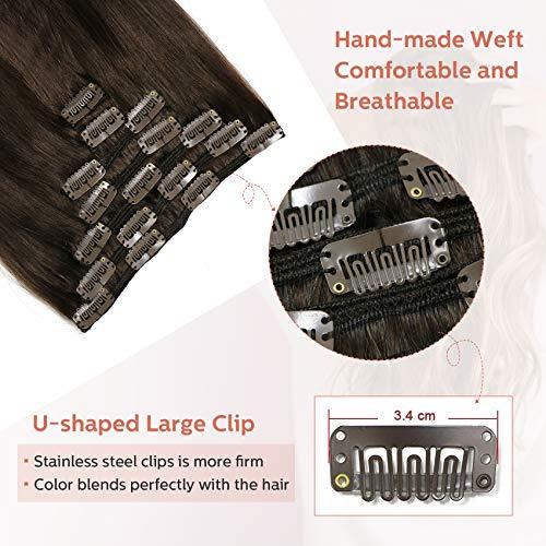 Clip In Human Hair Extensions Thicken Double Weft 9A Brazilian Hair 7pcs - Image 61