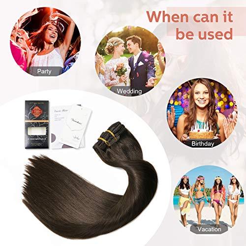 Clip In Human Hair Extensions Thicken Double Weft 9A Brazilian Hair 7pcs - Image 62