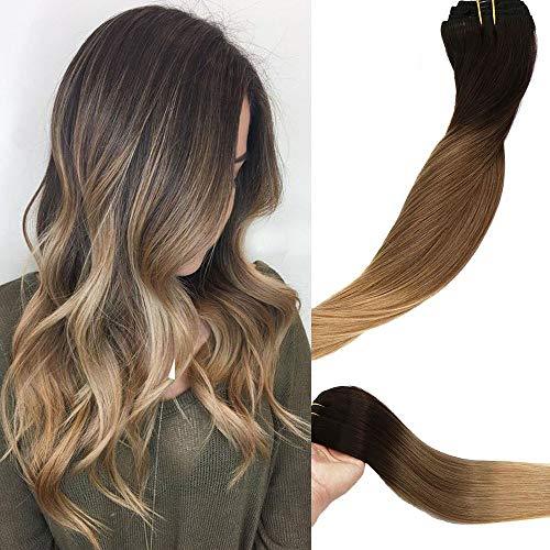 Clip In Human Hair Extensions Thicken Double Weft 9A Brazilian Hair 7pcs - Image 63
