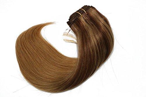 Clip In Human Hair Extensions Thicken Double Weft 9A Brazilian Hair 7pcs - Image 67