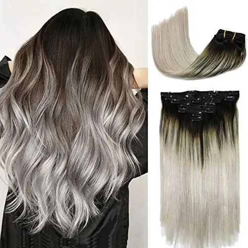 Clip In Human Hair Extensions Thicken Double Weft 9A Brazilian Hair 7pcs - Image 7