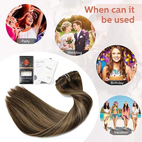 Clip In Human Hair Extensions Thicken Double Weft 9A Brazilian Hair 7pcs - Image 75