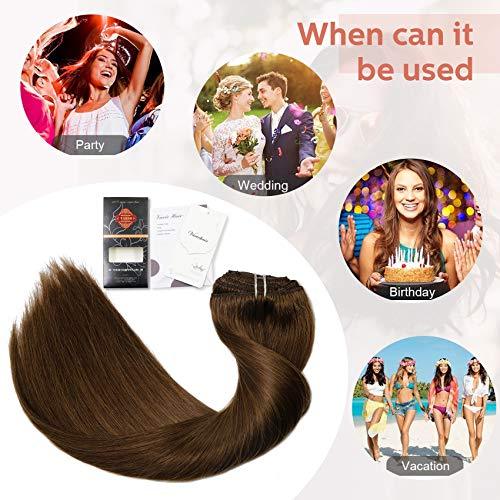 Clip In Human Hair Extensions Thicken Double Weft 9A Brazilian Hair 7pcs - Image 82