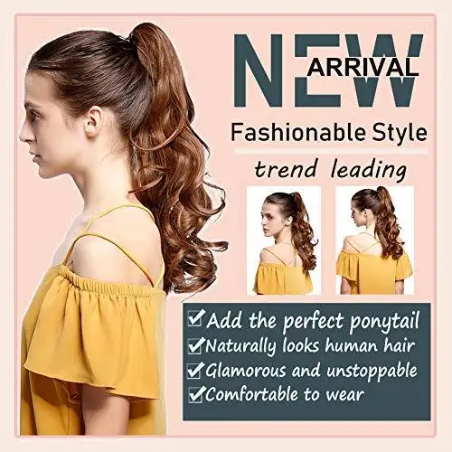 Clip in Jaw Ponytail Hairpiece Hair Extension - Image 13