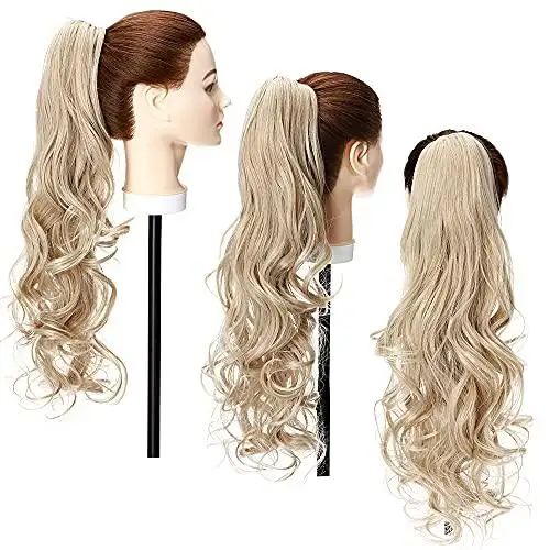 Clip in Jaw Ponytail Hairpiece Hair Extension - Image 25