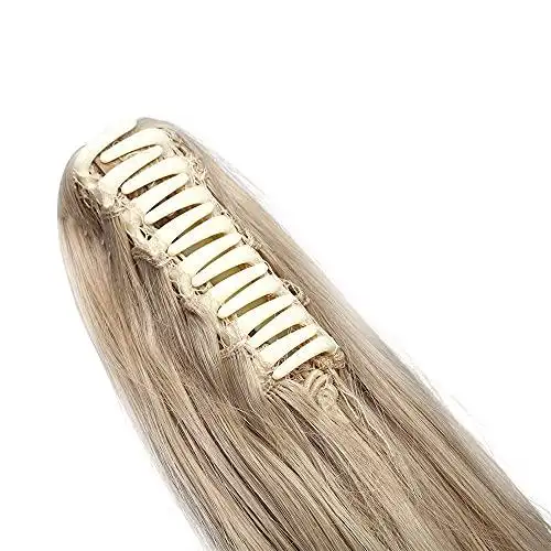 Clip in Jaw Ponytail Hairpiece Hair Extension - Image 26
