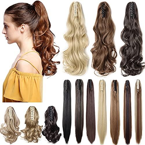 Clip in Jaw Ponytail Hairpiece Hair Extension - Image 74
