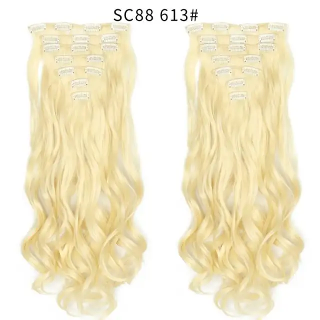 Clip-on Hair Extensions 6pc Set - Image 12