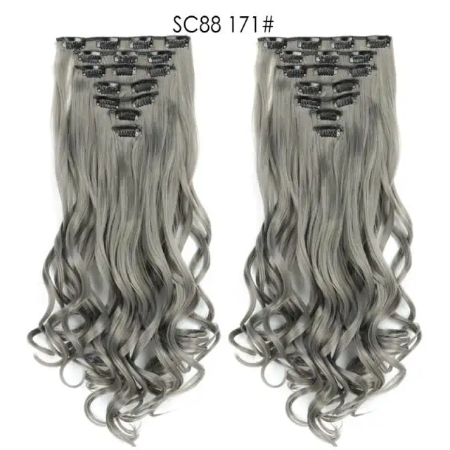 Clip-on Hair Extensions 6pc Set - Image 13