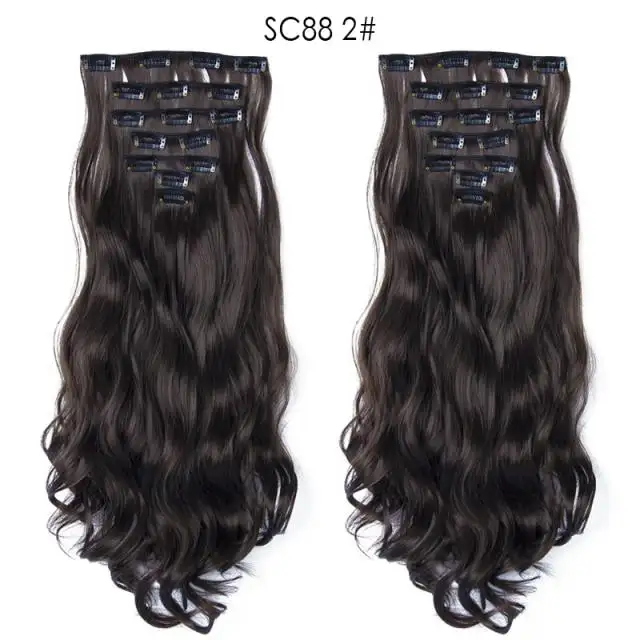 Clip-on Hair Extensions 6pc Set - Image 29