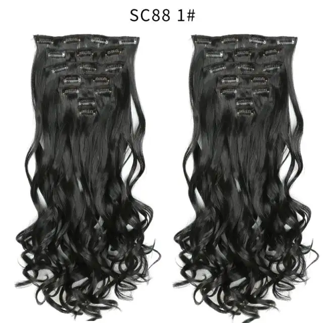 Clip-on Hair Extensions 6pc Set - Image 30