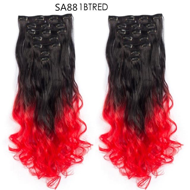 Clip-on Hair Extensions 6pc Set - Image 42
