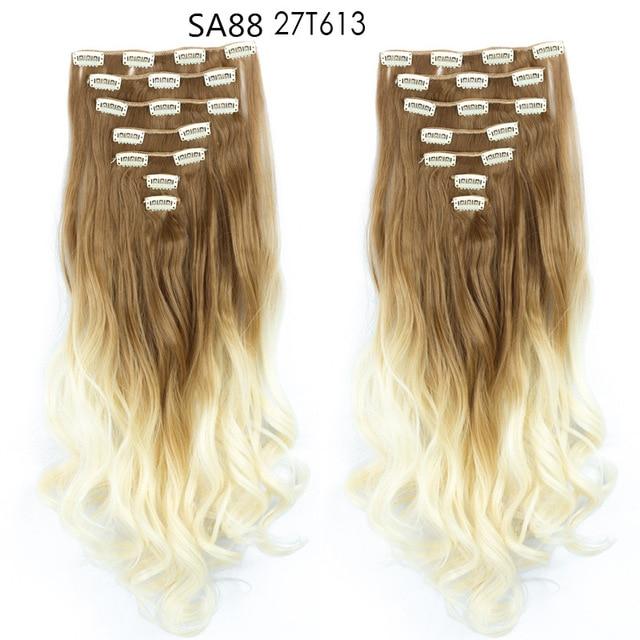 Clip-on Hair Extensions 6pc Set - Image 44
