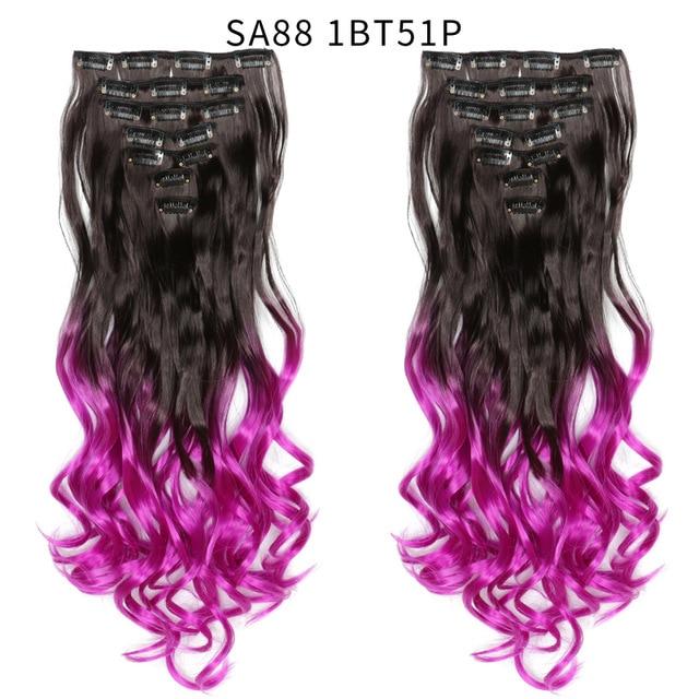 Clip-on Hair Extensions 6pc Set - Image 48