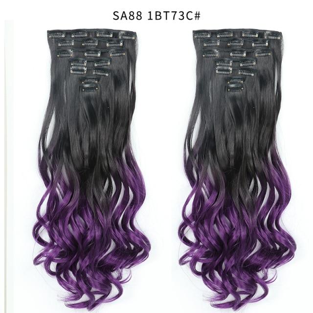 Clip-on Hair Extensions 6pc Set - Image 49
