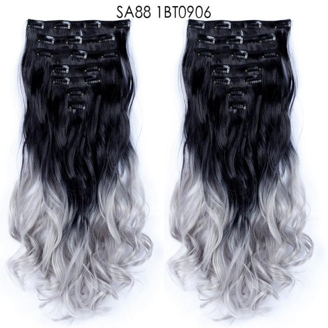 Clip-on Hair Extensions 6pc Set - Image 50