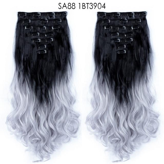 Clip-on Hair Extensions 6pc Set - Image 52