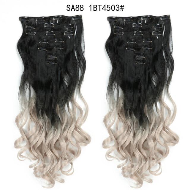 Clip-on Hair Extensions 6pc Set - Image 53