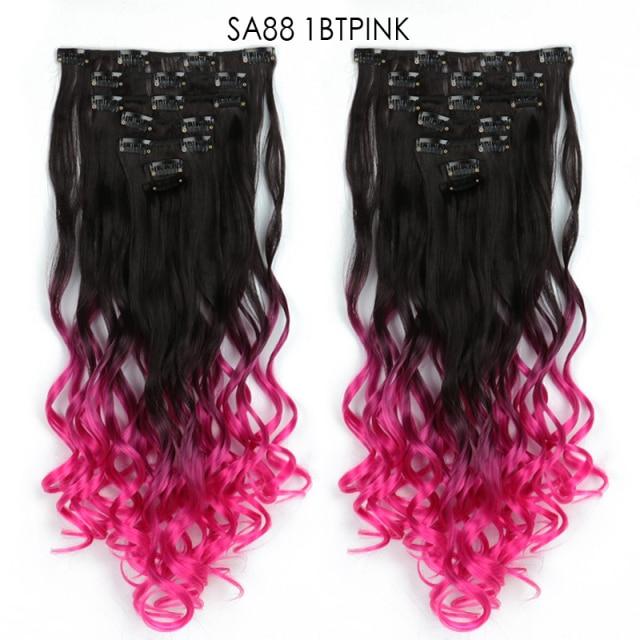 Clip-on Hair Extensions 6pc Set - Image 54