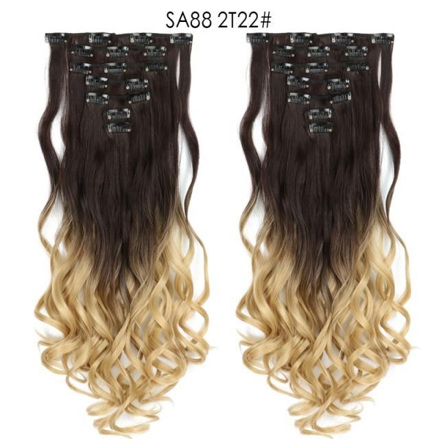 Clip-on Hair Extensions 6pc Set - Image 59