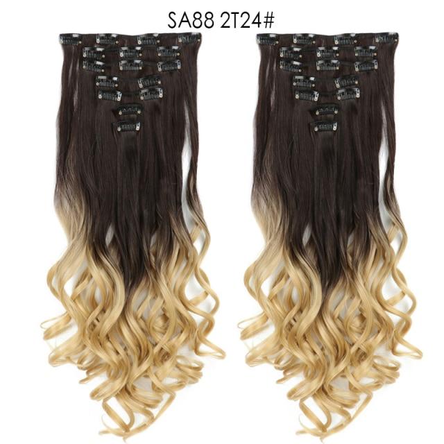 Clip-on Hair Extensions 6pc Set - Image 60