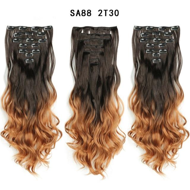 Clip-on Hair Extensions 6pc Set - Image 62