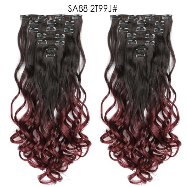 Clip-on Hair Extensions 6pc Set - Image 63