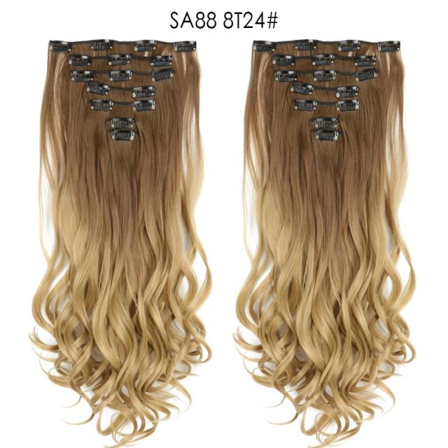 Clip-on Hair Extensions 6pc Set - Image 66