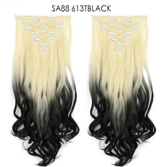 Clip-on Hair Extensions 6pc Set - Image 70