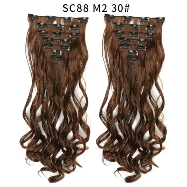 Clip-on Hair Extensions 6pc Set - Image 9