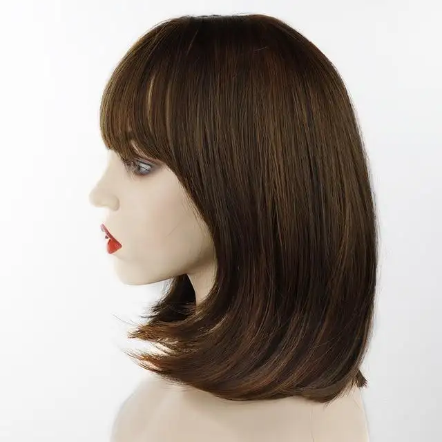 Coral Synthetic Heat Resistant Bob Wig - Image 13