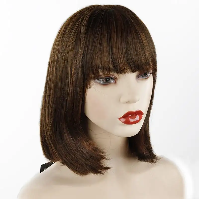 Coral Synthetic Heat Resistant Bob Wig - Image 4